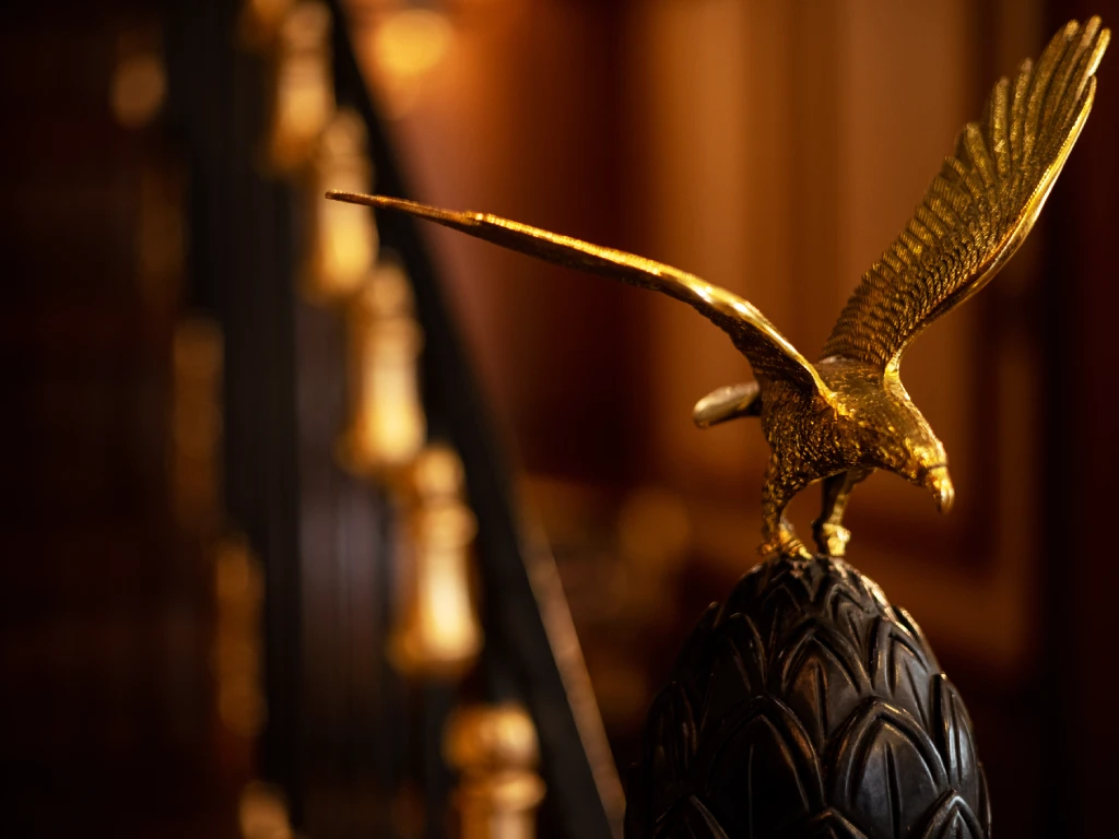 The eagle on the partners' desk